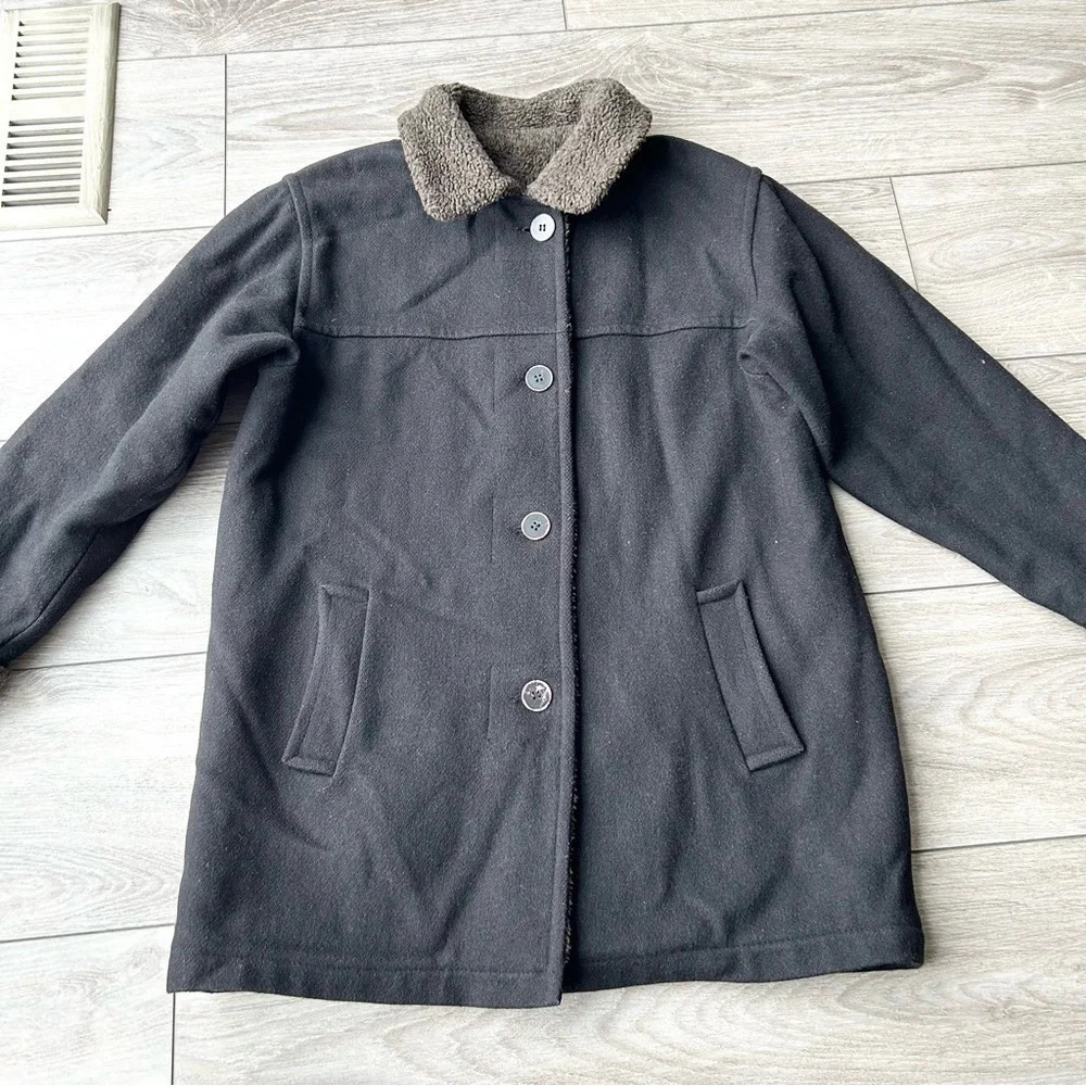 Vintage Les Modes Ellabee Wool Blend Faux Shearling Lining Sherpa Jacket - Picture 4 of 14